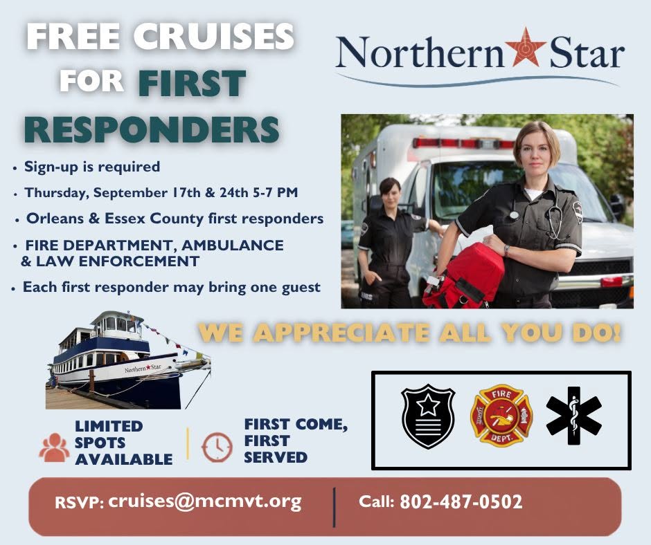 Free Cruises for First Responders — Thursday, September 24